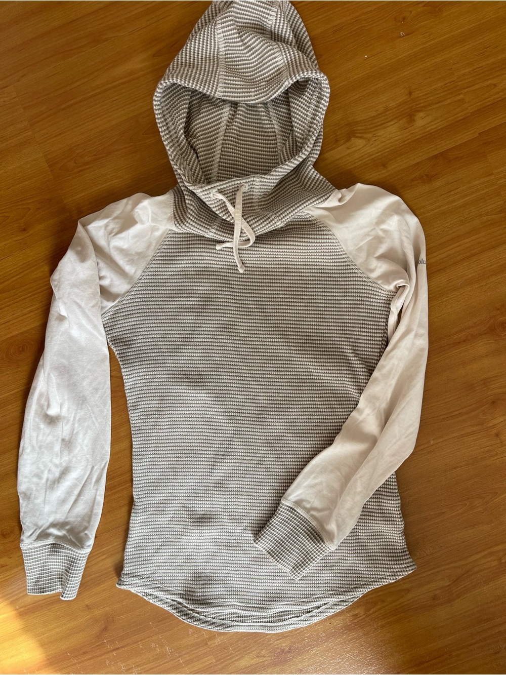 Columbia Cream and brown Hooded Pullover Sweatshirt